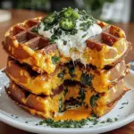 Cheddar Jalapeño Cornbread Waffles