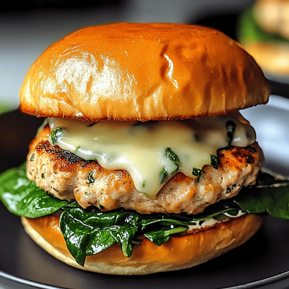 Delicious White Cheddar Spinach Chicken Burgers You’ll Love