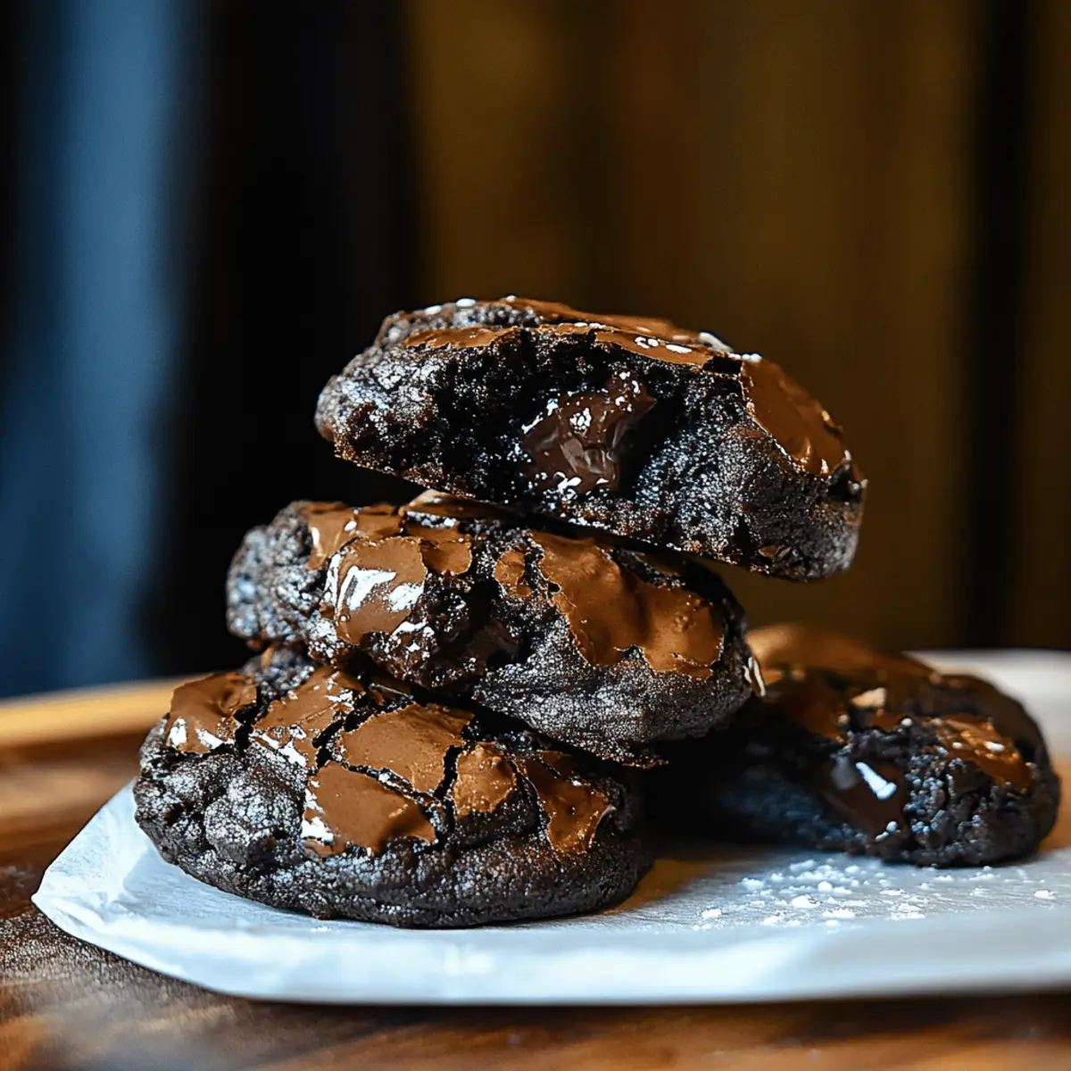 Gluten-Free Flourless Dark Chocolate Brownie Cookies Bliss
