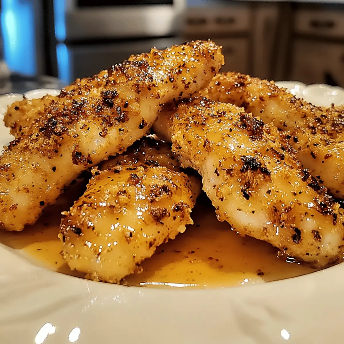 Air Fryer Honey Butter Garlic Chicken Tenders - Crispy Delights