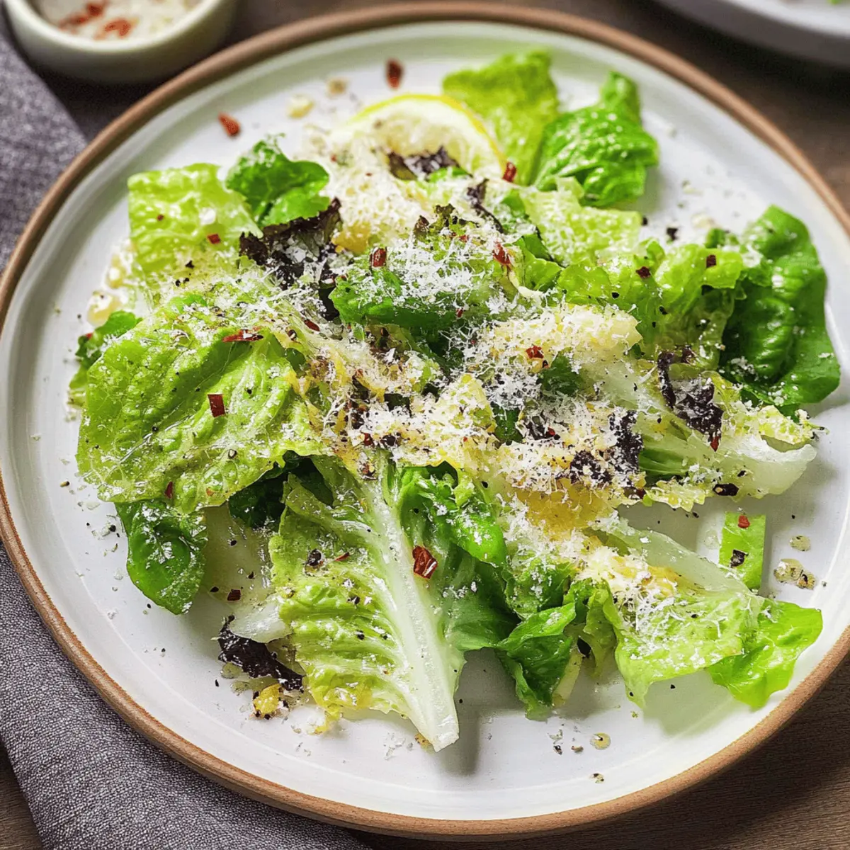 Lemon Parmesan Lettuce Salad: A Refreshing Twist on Greens