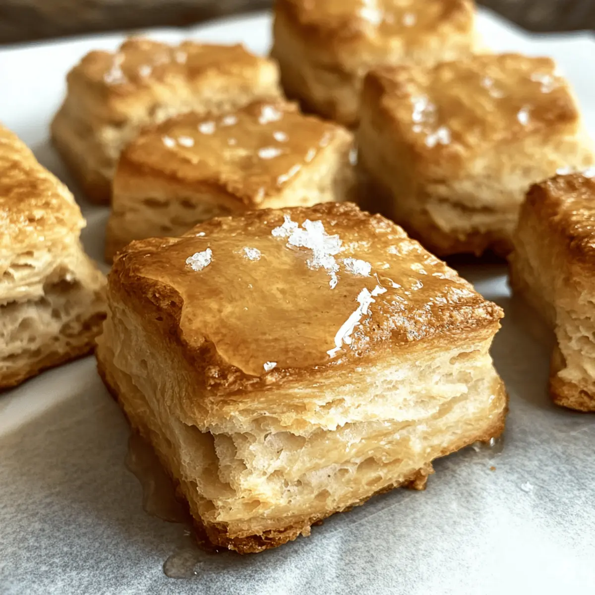 Irresistibly Flaky Salted Honey Butter Buttermilk Biscuits