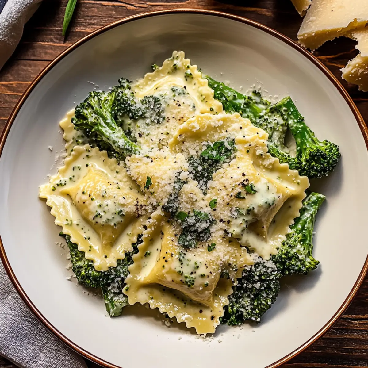 Creamy Date Night Broccoli Alfredo Ravioli That Wow Your Tastebuds