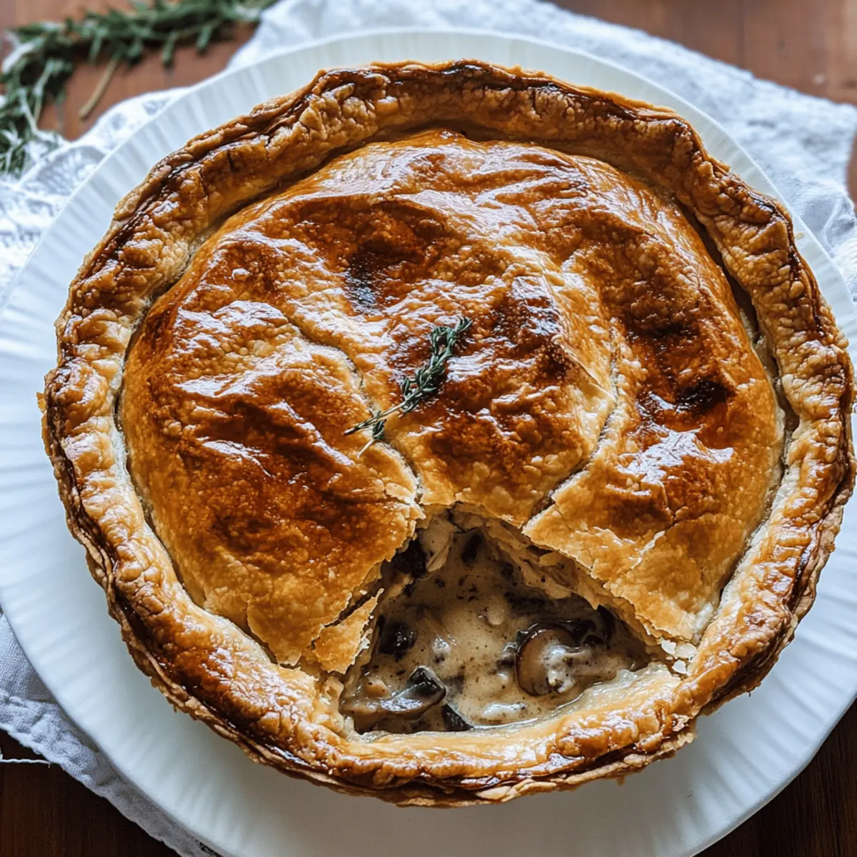 Cozy Up with French Chicken and Mushroom Pie Delight