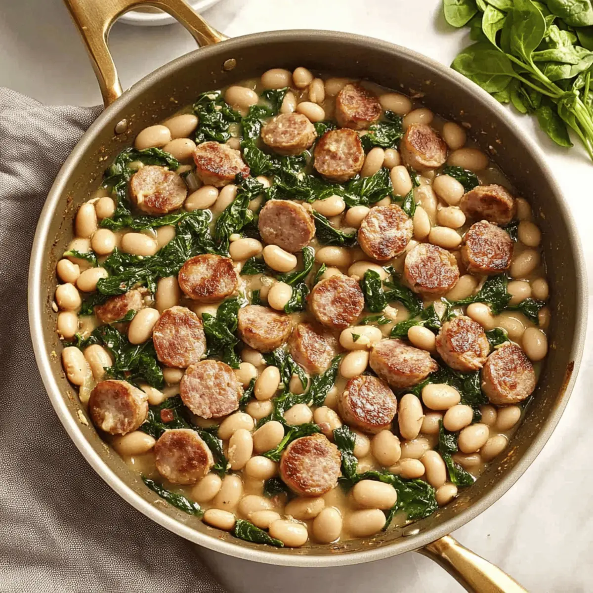 Savory Chicken Sausage White Bean Skillet in 25 Minutes