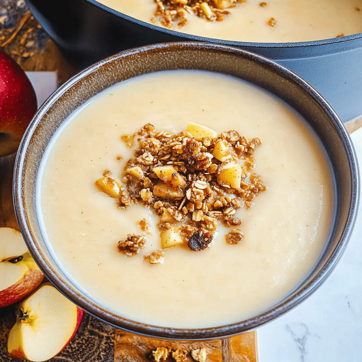Creamy Maple Brie and Cheddar Apple Soup for Cozy Nights