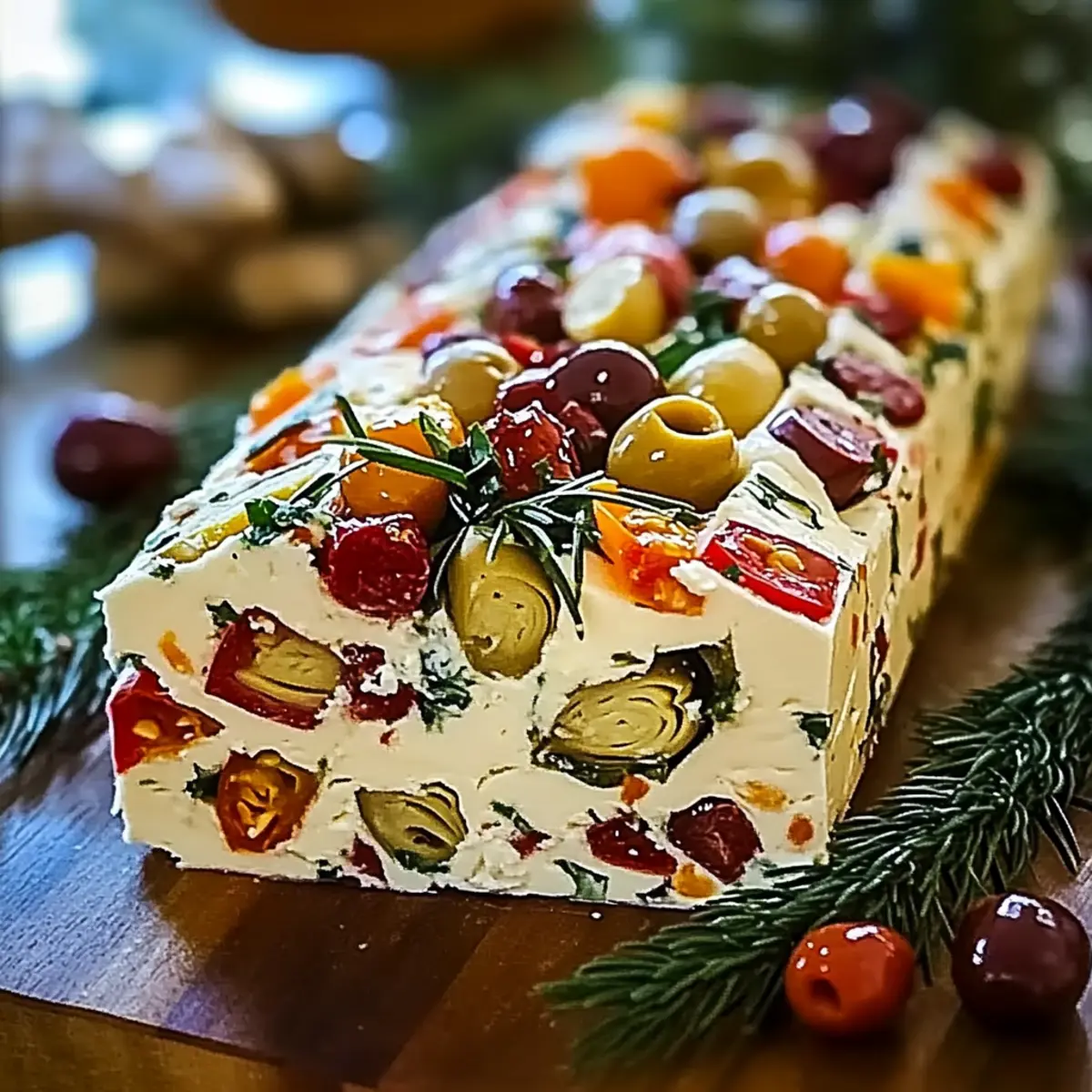 Irresistible Antipasto Cream Cheese Log for Festive Celebrations