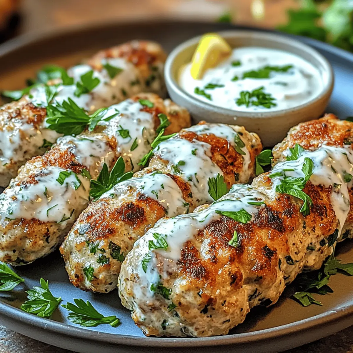 Savory Chicken Kofta with Garlic Yogurt Sauce for Everyone
