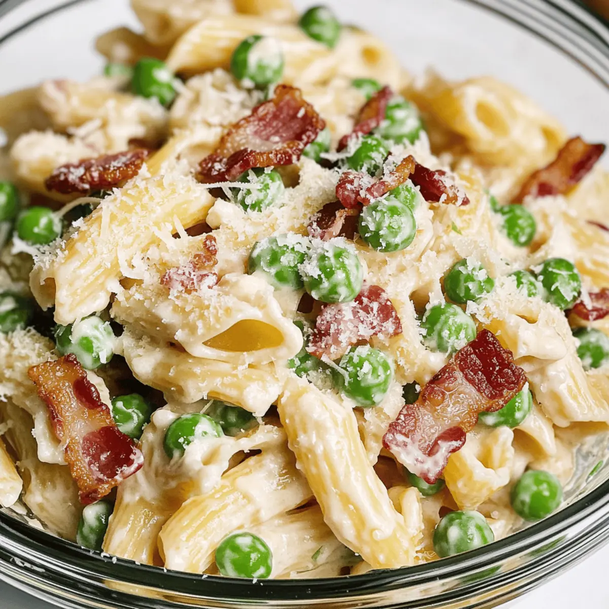 Creamy Pea and Bacon Pasta Salad – A Quick Flavor Explosion