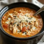Crock Pot Creamy Chicken Parmesan Soup