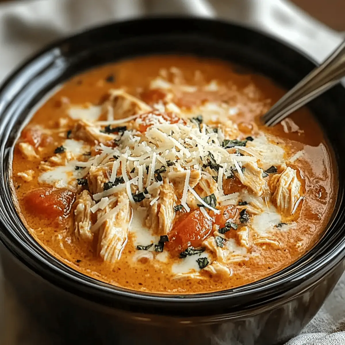 Crock Pot Creamy Chicken Parmesan Soup for Cozy Nights
