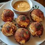 Reuben Balls with Spicy Thousand Island Dipping Sauce