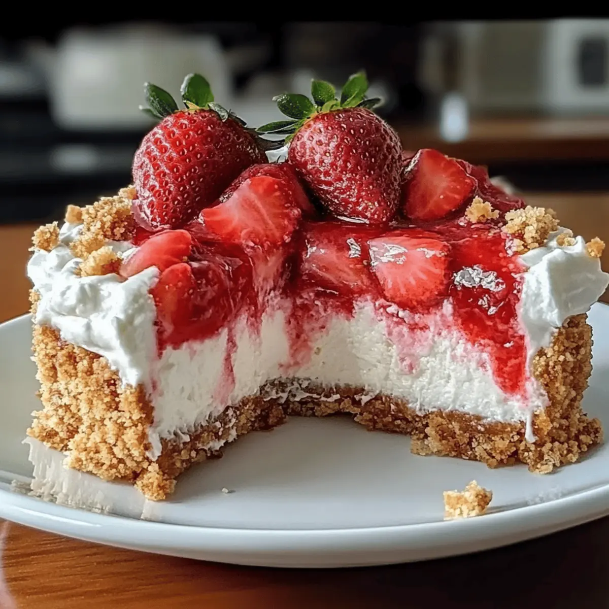 Irresistible Strawberry Crunch Cheese Cake for Summer Delights