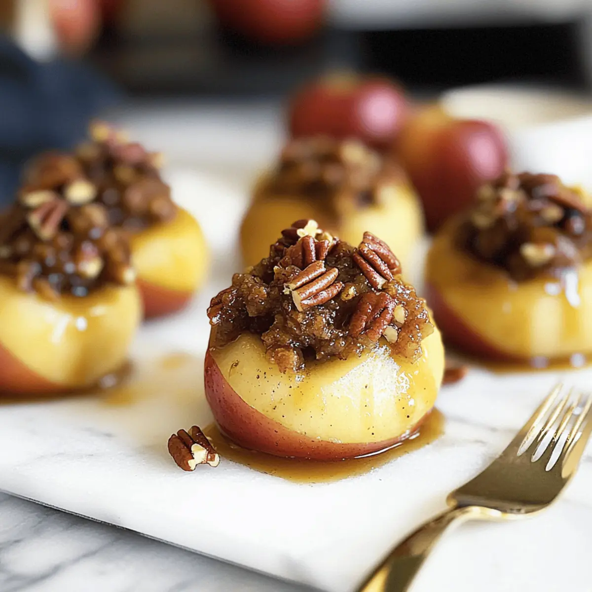 Baked Honeycrisp Apples with Butter Pecan Brown Sugar Topping