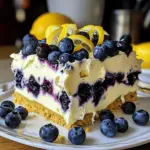 No-Bake Lemon dazzling Blueberry cream Cake