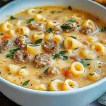 Creamy Parmesan Italian Sausage Ditalini Soup