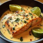 Poached Salmon in Coconut Lime Sauce