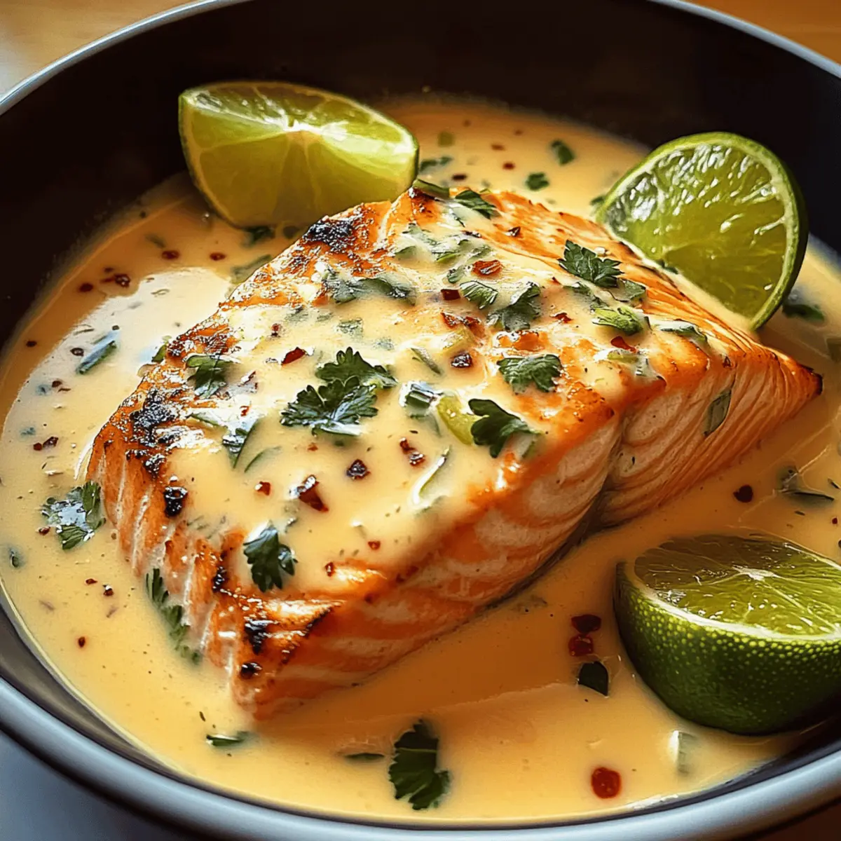 Poached Salmon in Coconut Lime Sauce for a Tropical Twist