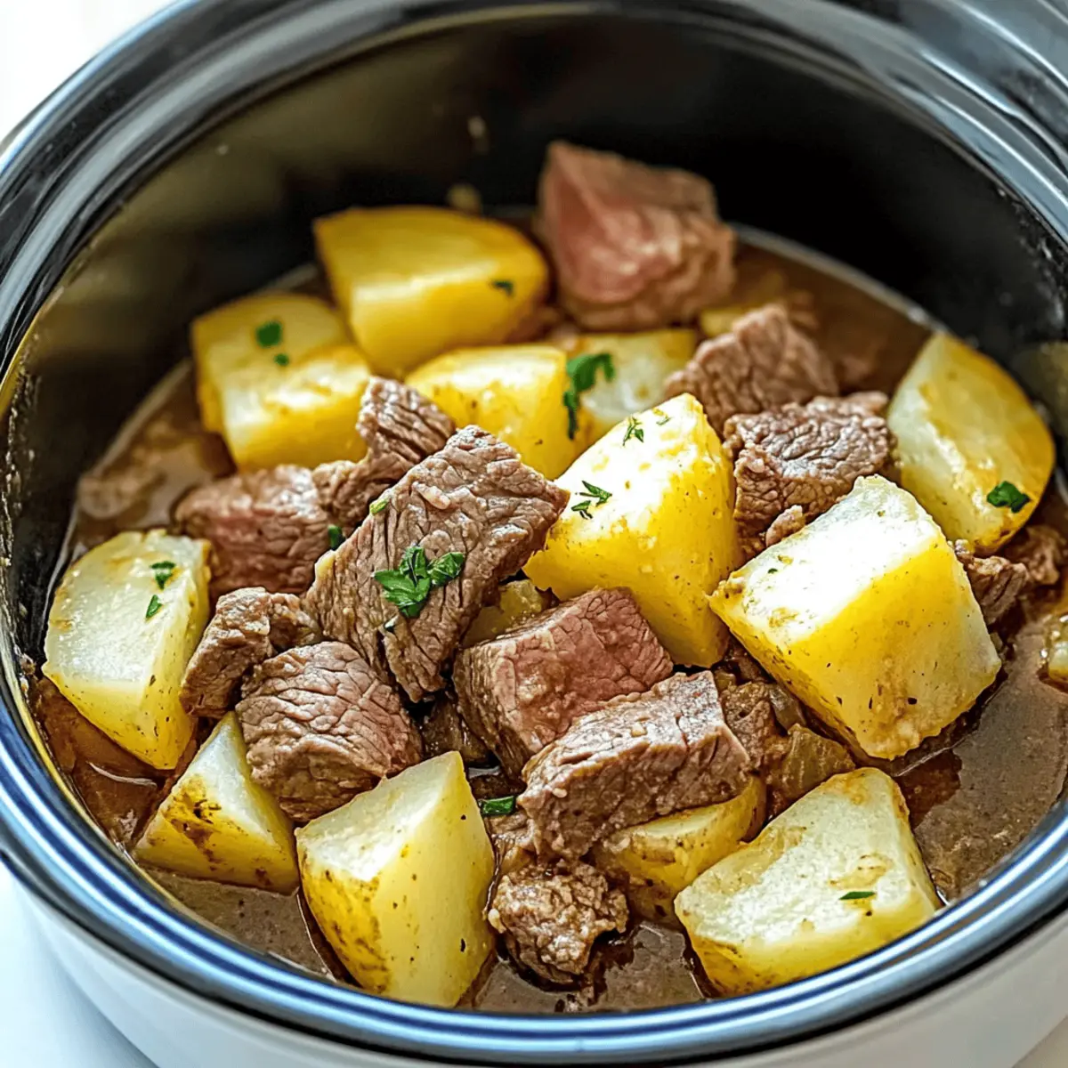 Comforting Slow Cooker Steak and Cheddar Potato Casserole Magic