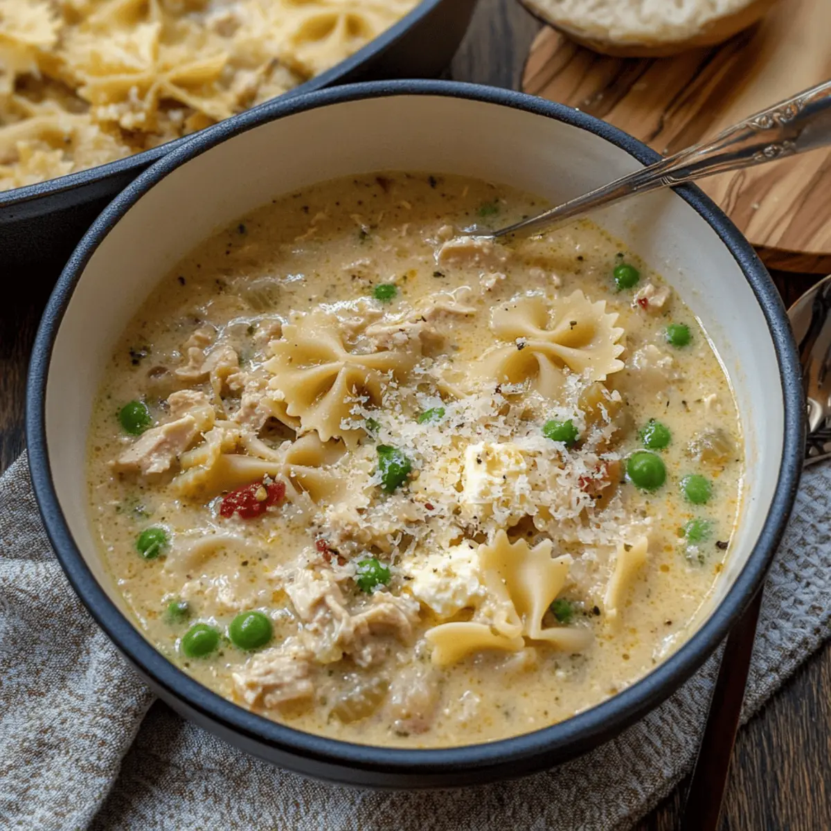 One Pot Creamy Italian Ground Chicken Soup for Cozy Nights