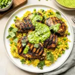 Peruvian Chicken & Rice with Green Sauce