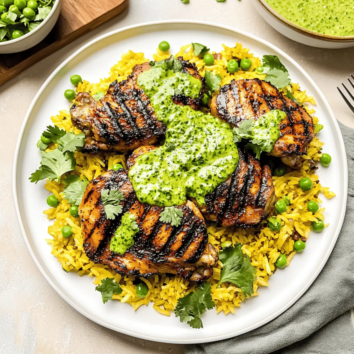 Peruvian Chicken & Rice with Green Sauce: Flavor-Packed Delight