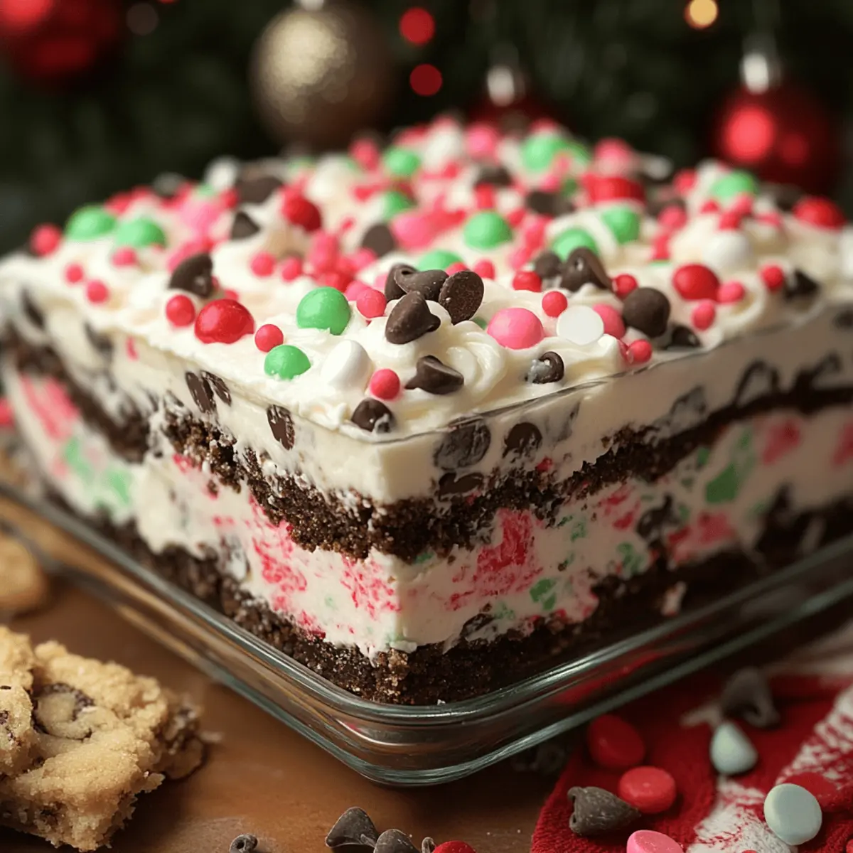Christmas Cookie Lasagna Dessert for a Festive Treat