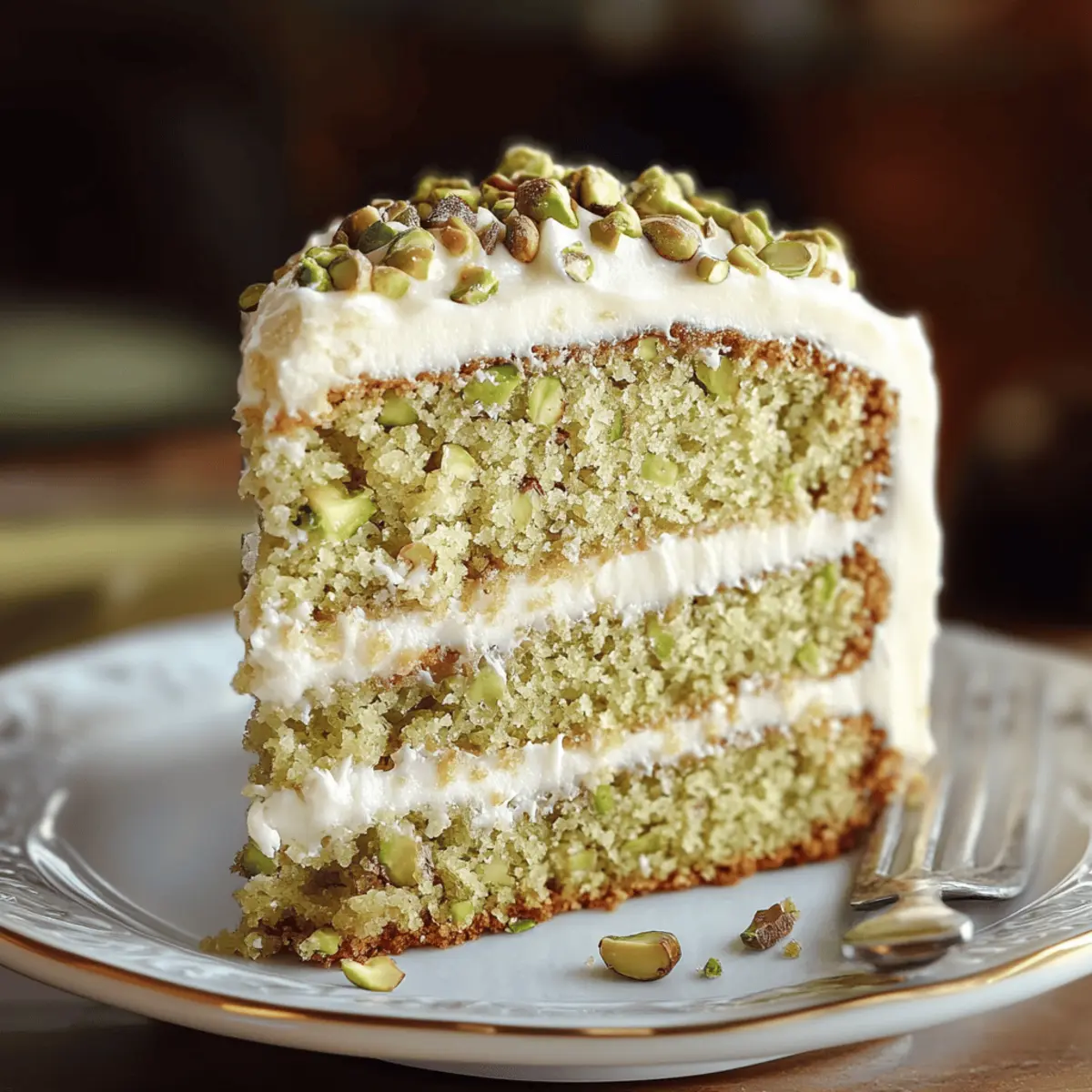 Indulge in Moist Creamy Pistachio Cake Heaven