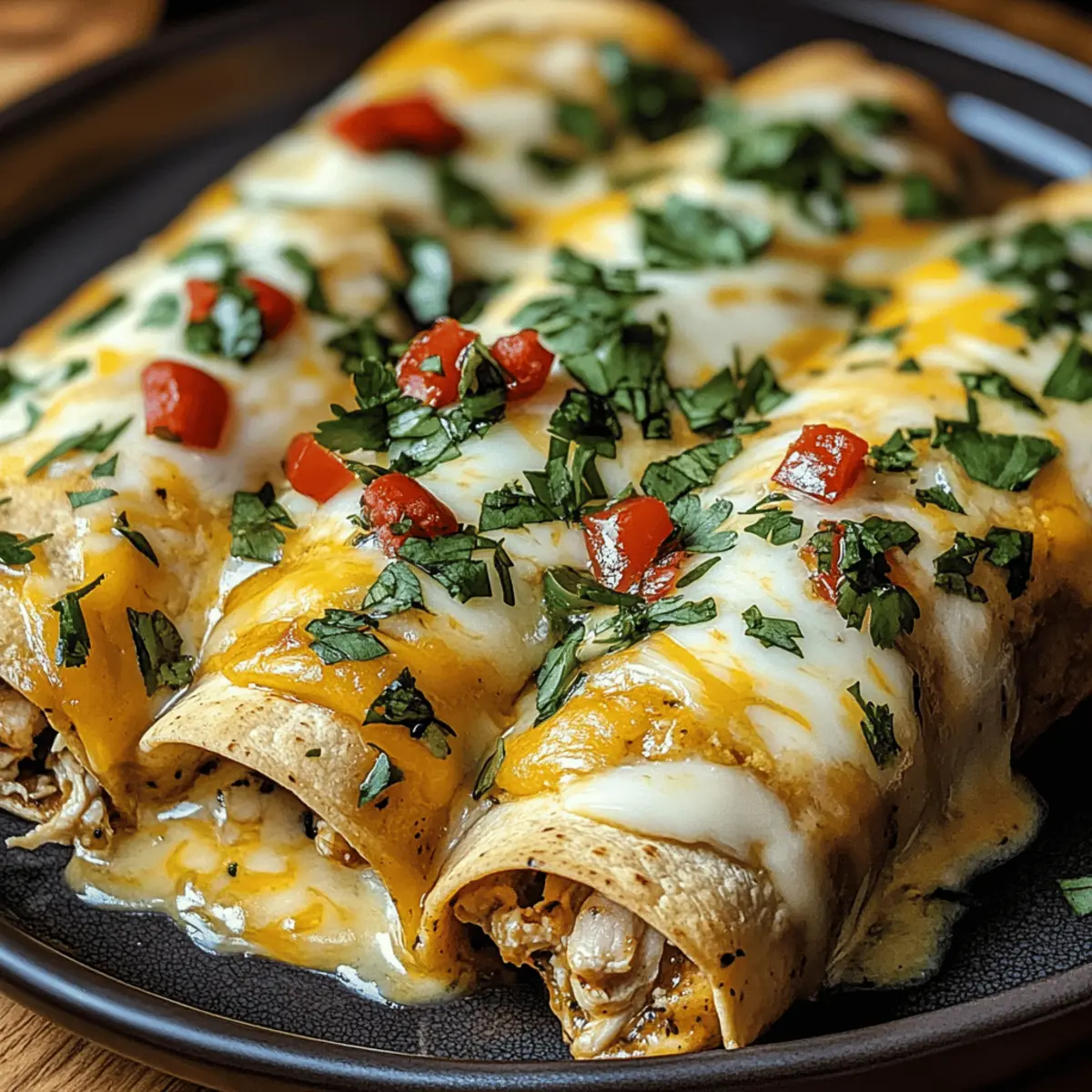 Irresistible Green Chile Pepper Jack Chicken Enchiladas Delight