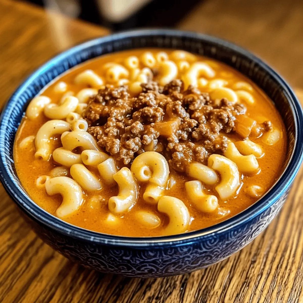 Creamy One-Pot Macaroni Cheeseburger Soup for Cozy Nights