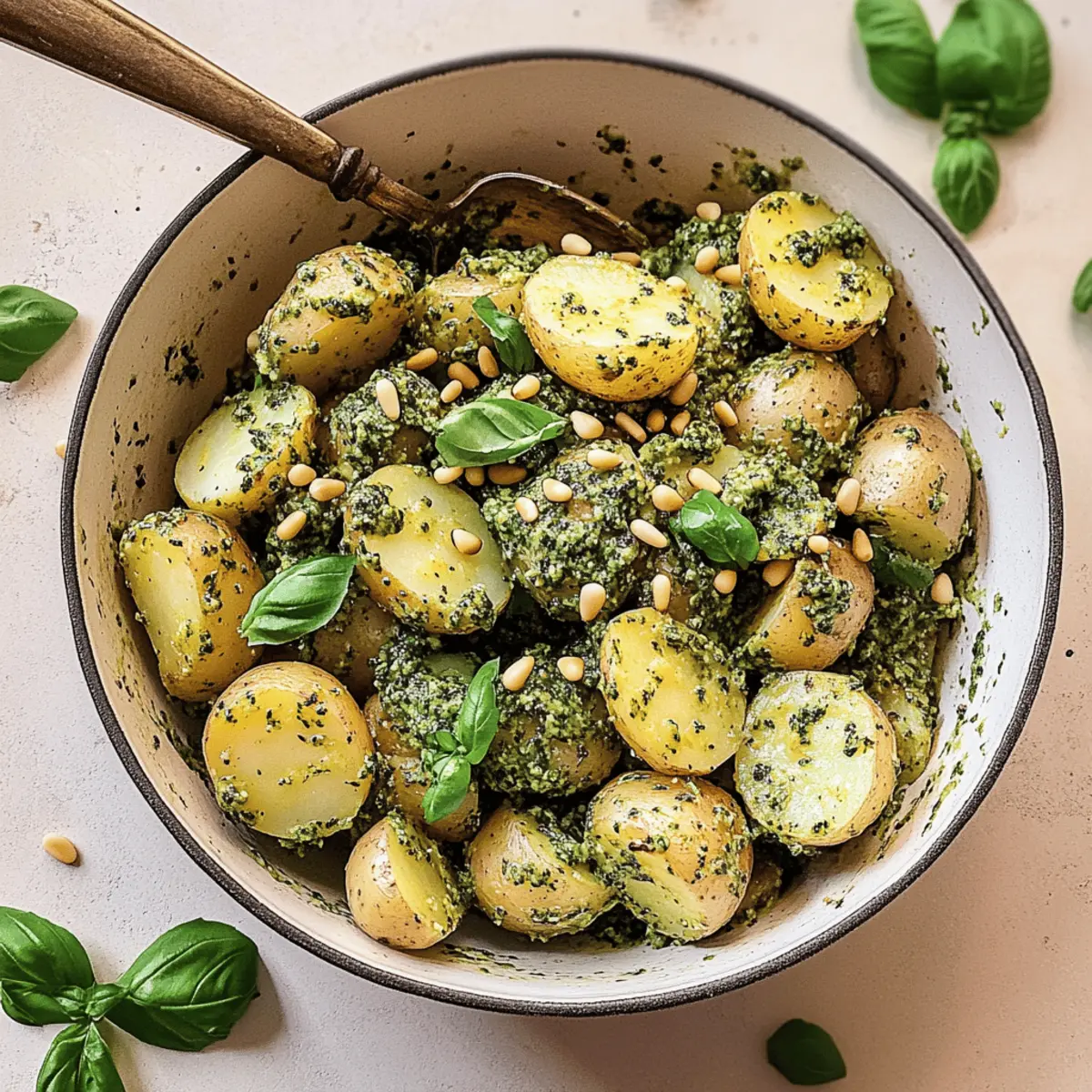 Zesty Pesto Potato Salad: Creamy Vegan Delight for Summer!