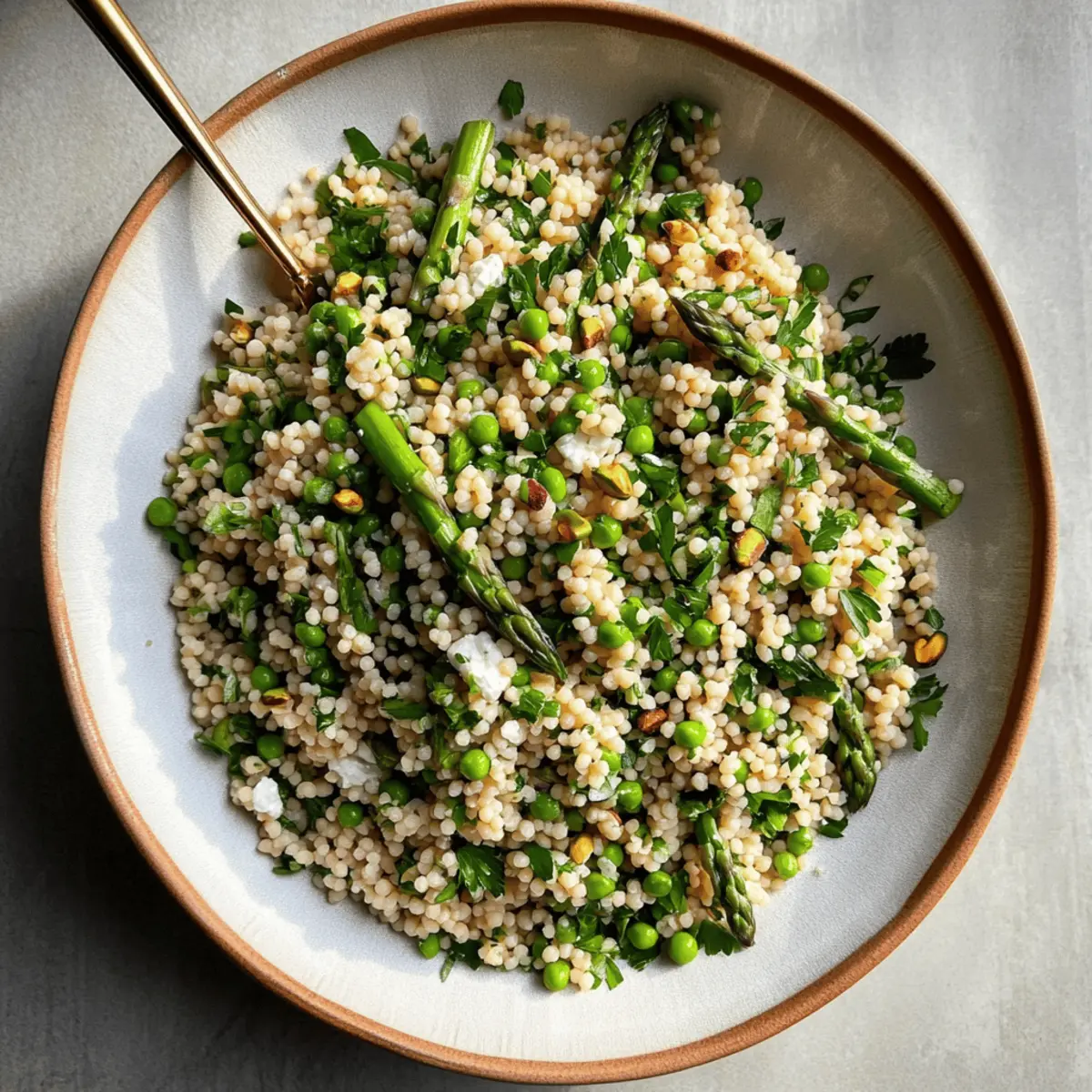 Fresh Spring Couscous Salad with Zesty Feta Vinaigrette