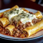 Stuffed Manicotti with Meat Sauce