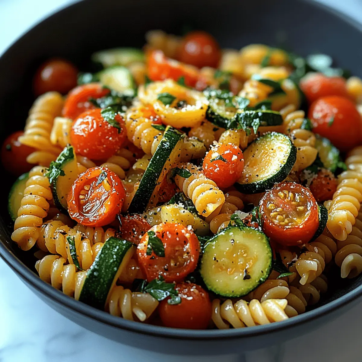 Delicious Tomato Zucchini Pasta in Just 30 Minutes!