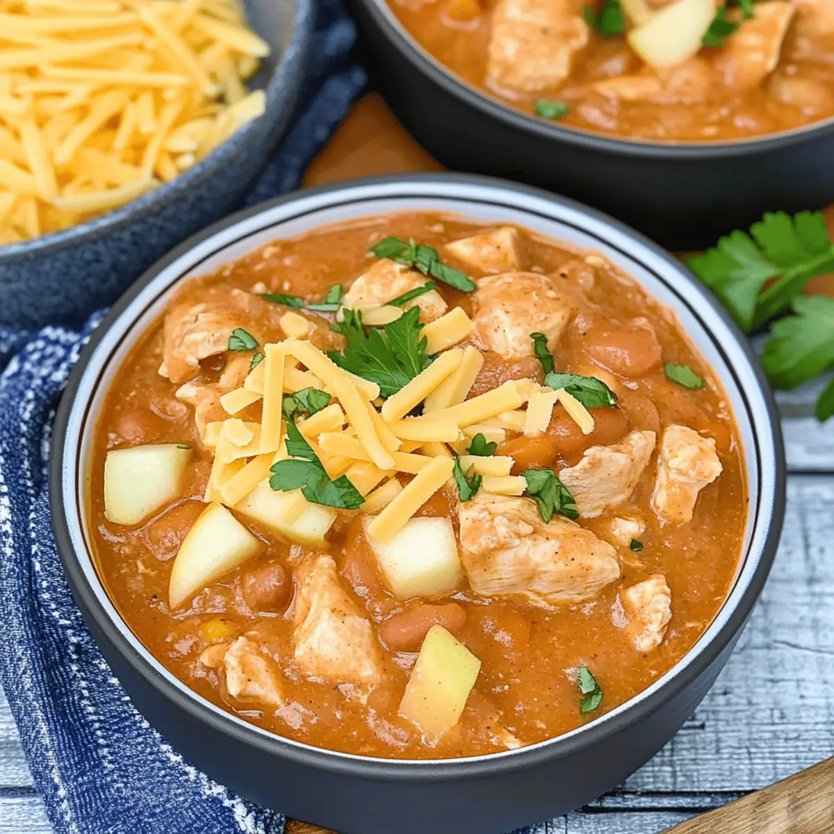 Cozy Up with White Cheddar Apple Chicken Chili Tonight