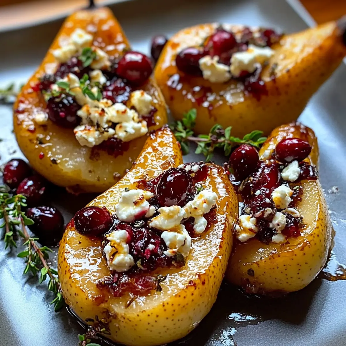 Baked Pears Feta Honey Cranberries: Sweet & Savory Bliss