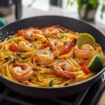 Jamaican Shrimp Pasta