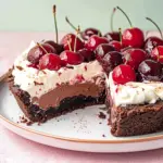 Black Forest Chocolate Tart with Fresh Cherries