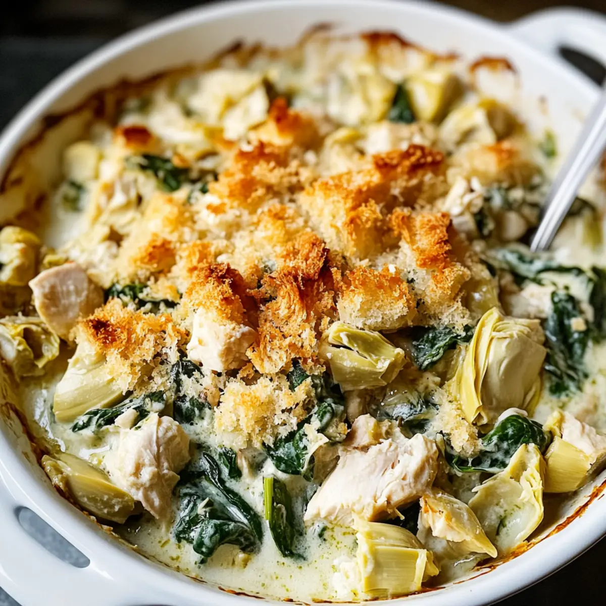 Creamy Spinach and Artichoke Chicken Casserole Bliss