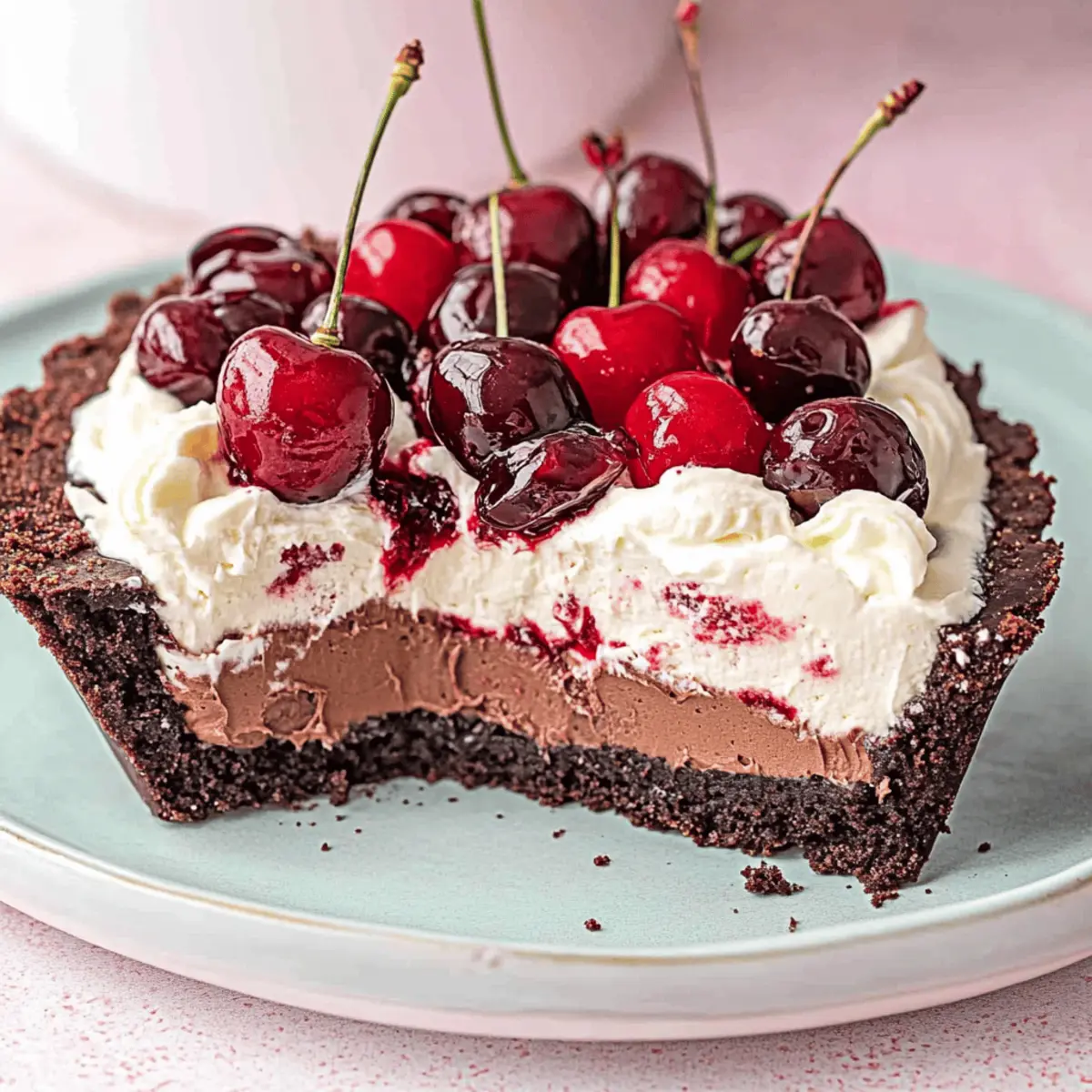 Irresistible Black Forest Chocolate Tart with Fresh Cherries