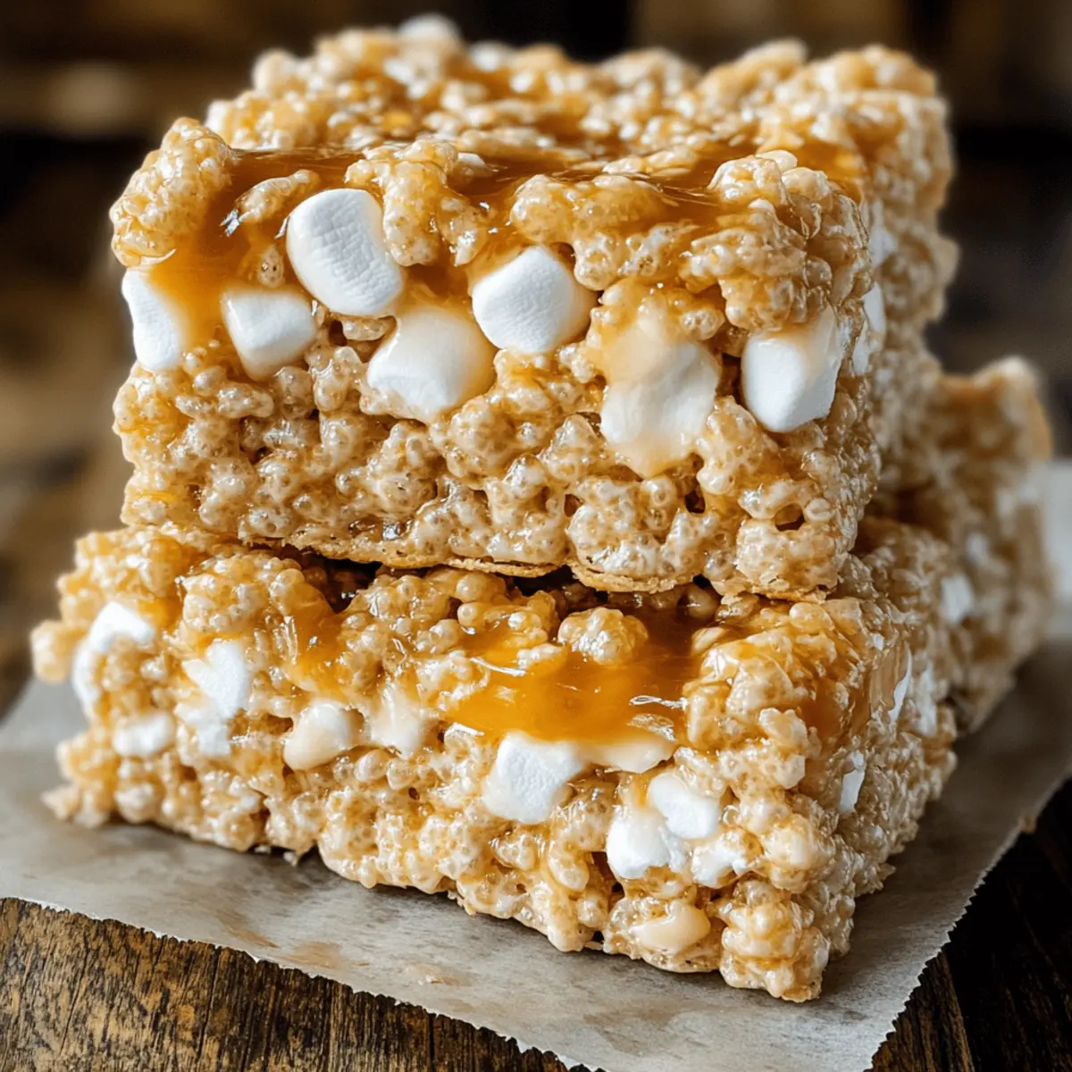 Brown Butter Dulce de Leche Rice Krispie Treats Bliss