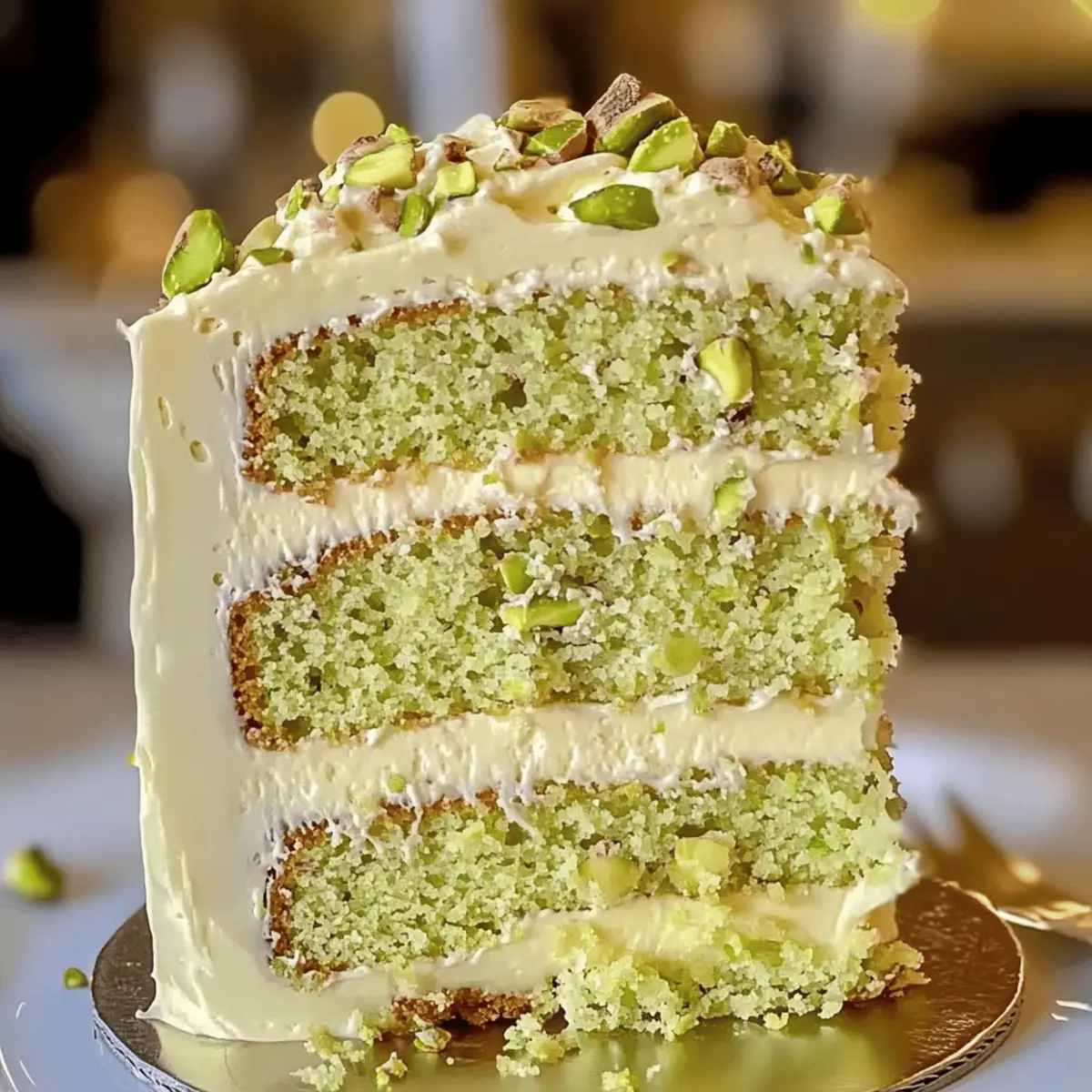 Creamy Pistachio Cake: Indulge in Moist, Blissful Layers