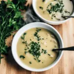 Roasted Garlic Soup with Potatoe