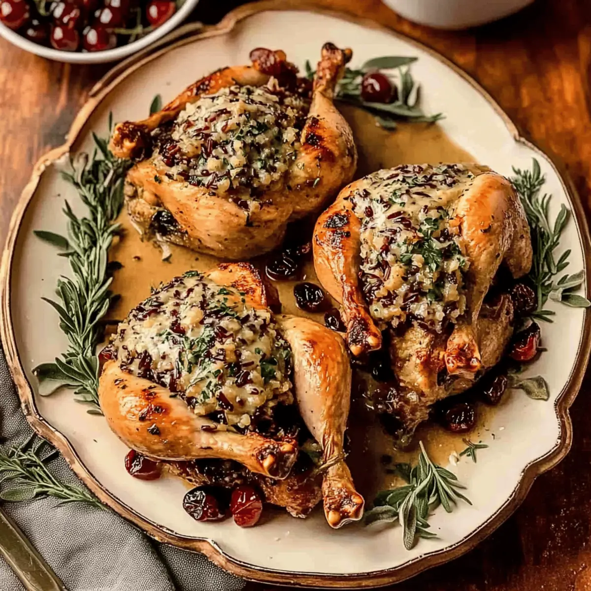 Savory Stuffed Cornish Hens for a Festive Feast