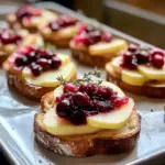 Cranberry Apple Brie Crostini