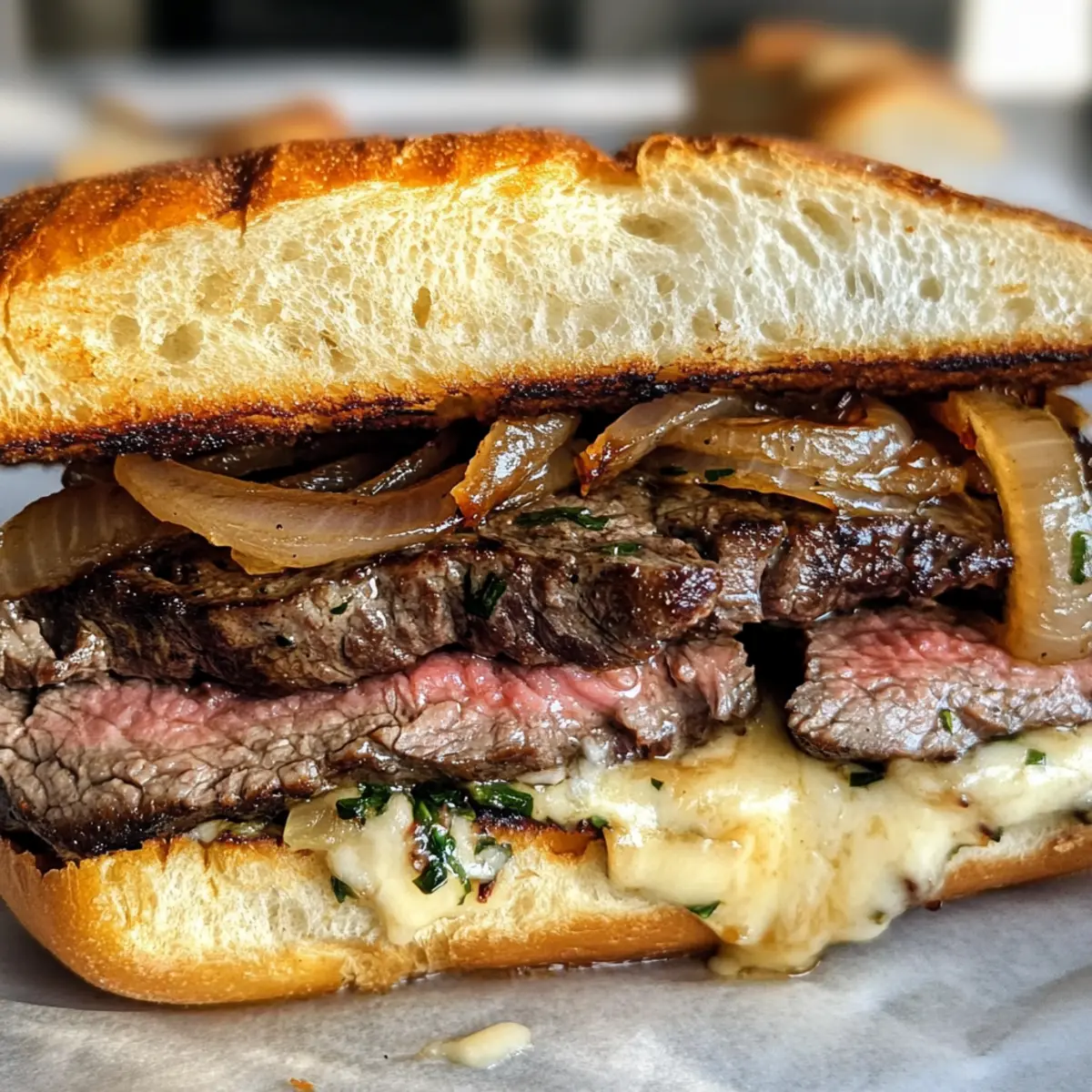 Irresistible Steak Sandwich with Herb Garlic Butter Delight