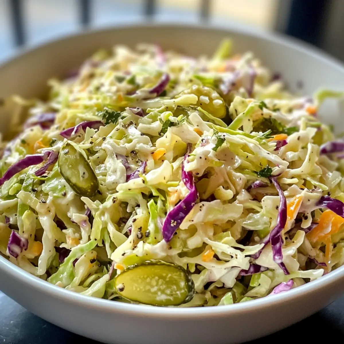 Tangy Dill Pickle Coleslaw for Your Backyard BBQ Bliss