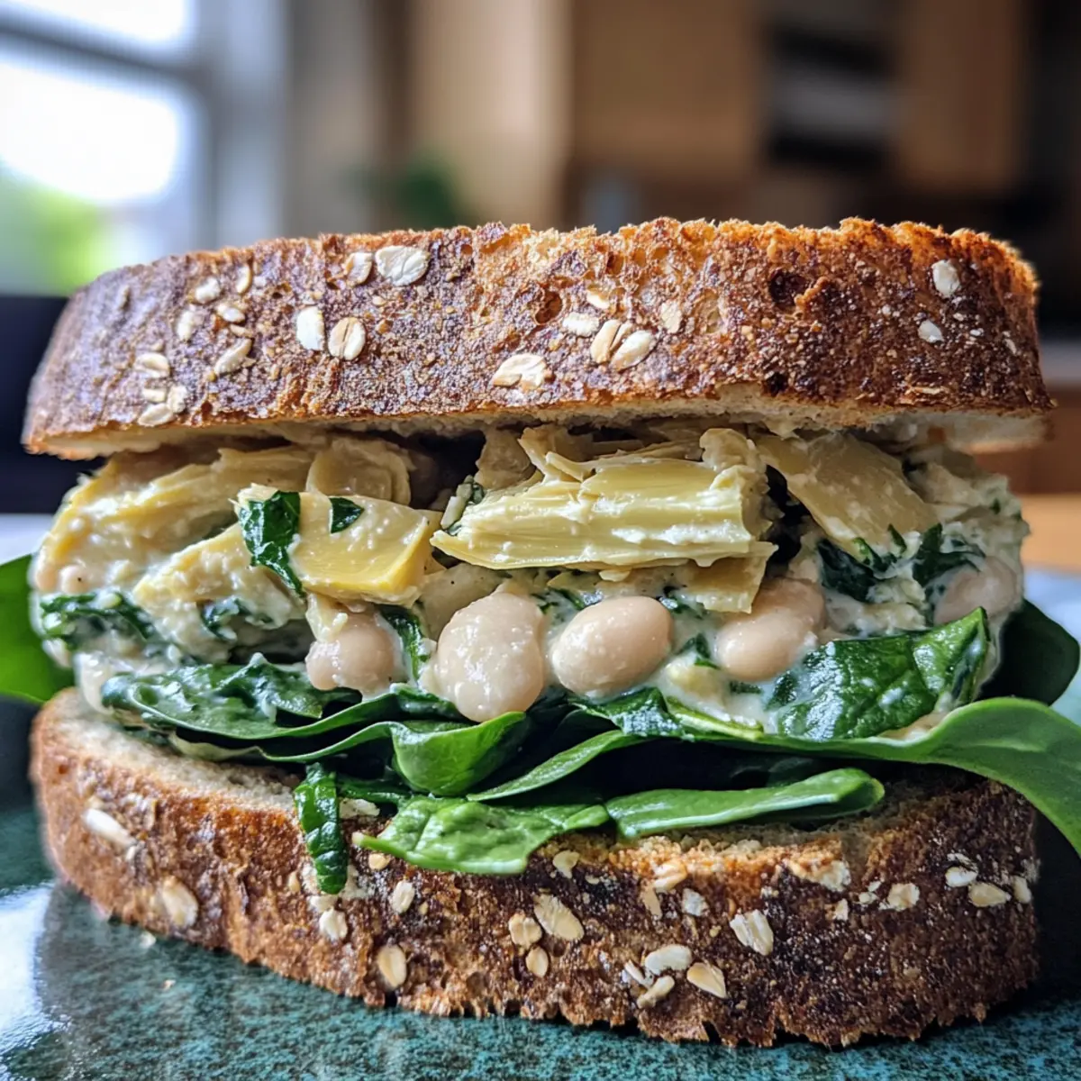 Savory Spinach Artichoke White Bean Sandwich You’ll Love
