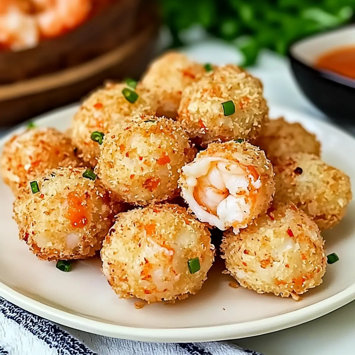 Deliciously Crispy Shrimp Balls with Thai Flavors