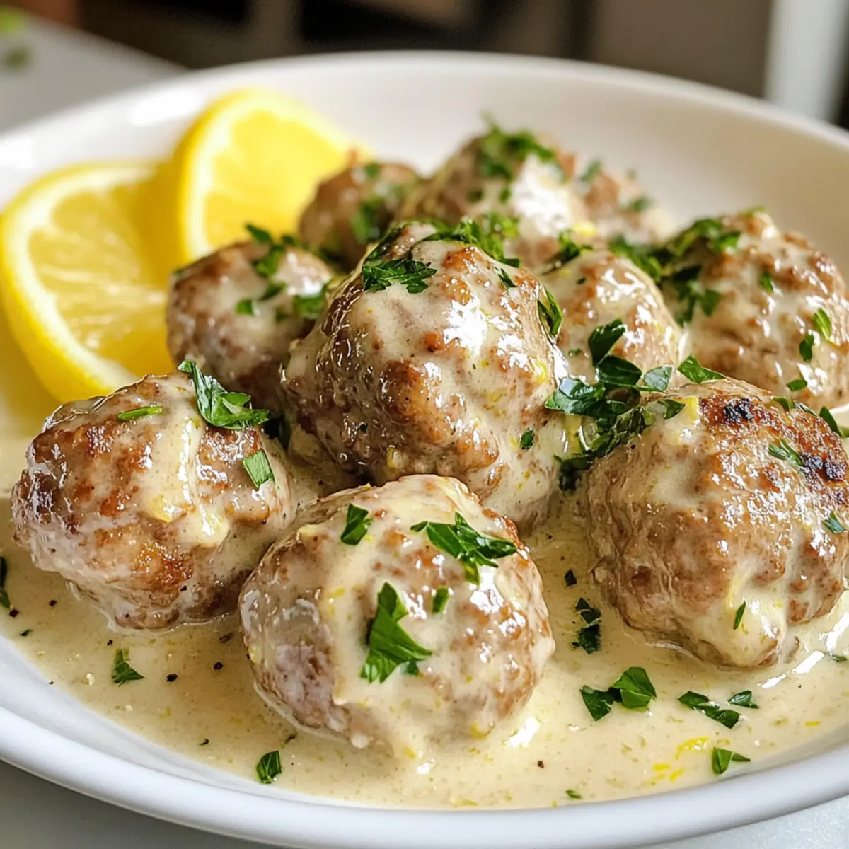 Savory Meatballs in Lemon Sauce for a Bright Dinner Twist
